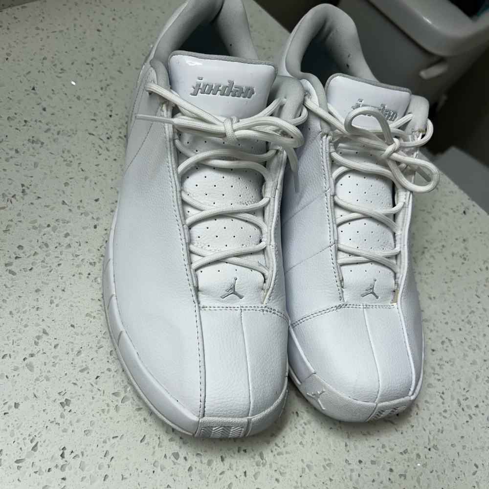 Jordan Men's White Leather Sneakers